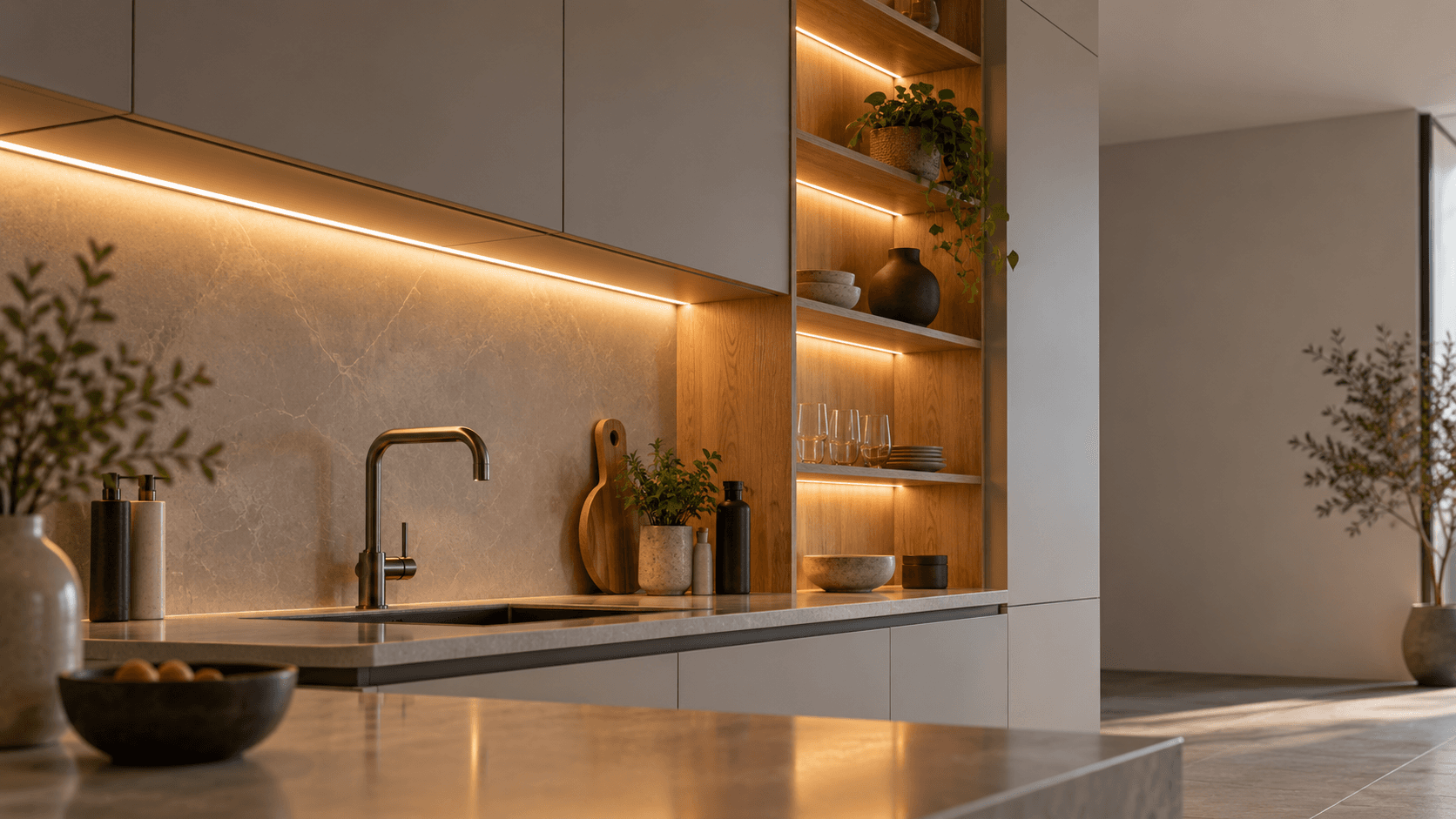 Illustrative cabinet lighting application